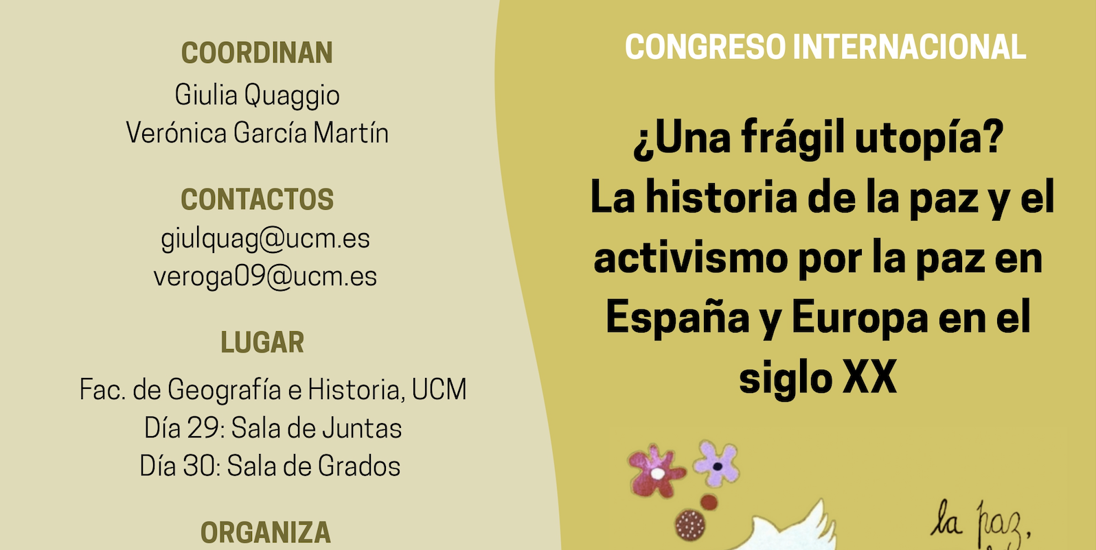 ¿Una frágil utopía? La historia de la paz y el activismo por la paz en España y Europa en el siglo XX